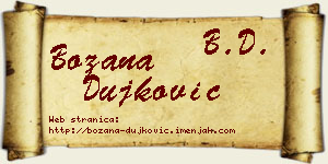 Božana Dujković vizit kartica